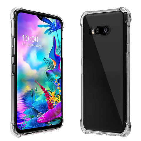 For LG G8X Thinq Case Airbag Super Protection Soft Clear Back Cover For LG V50S Thinq Phone Cases ► Photo 1/6