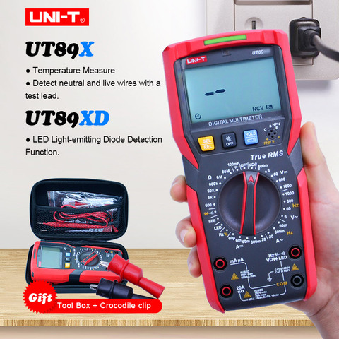 True RMS Digital multimeter UNI-T UT89X;AC DC Voltage current meter;Capacitance Resistance Temptester;NCV/Live wire test+EVA box ► Photo 1/6