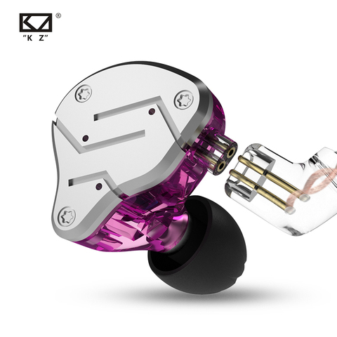 KZ ZSN Metal Earphones Hybrid technology 1BA+1DD HIFI Bass Earbuds In Ear Monitor Headset Sport Noise Cancelling Headphones ► Photo 1/6