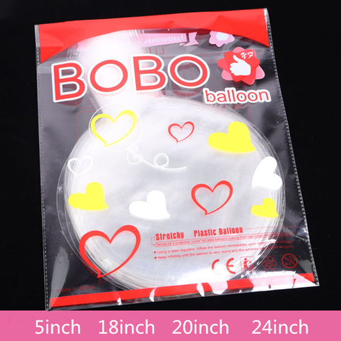 Rose Bobo Ball Transparent Round BOBO Ball 5/18/20/24 Inch Helium Balloon Can Float In The Air Birthday, Wedding Party Supplies ► Photo 1/6