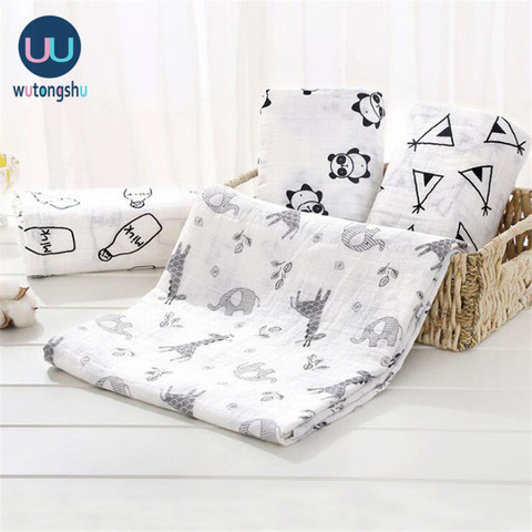 Muslin Swaddles Baby Blankets Photography Accessories Bedding For Newborn Swaddle Towel Swaddles Blankets Breastfeeding Cover ► Photo 1/6