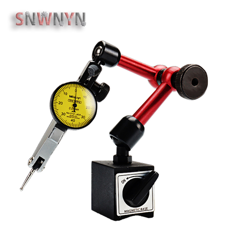 Mini Universal Flexible Magnetic Base Holder Stand 0-0.8mm Dial Test Indicator Magnetic Correction Gauge Stand indicator Tool ► Photo 1/6