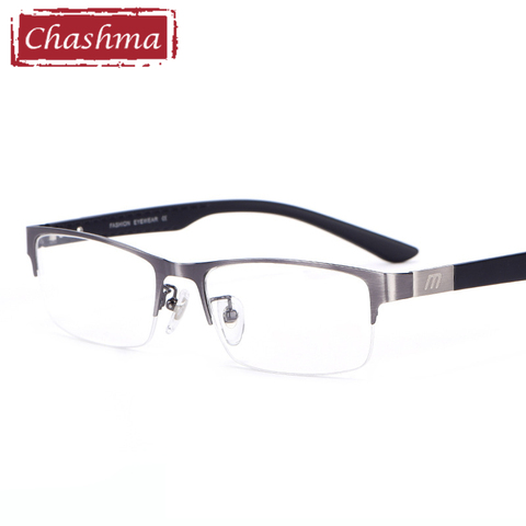 Half Frame Men Prescription Eye Glasses Optical Fashion Semi Rimmed Flexible Arms ► Photo 1/6