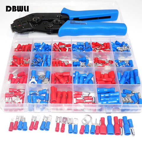 280/320PCS Spade Terminals Insulated Cable Connector Electrical Wire Assorted Crimp Butt Ring Fork Set Ring Lugs Rolled plier SN ► Photo 1/4