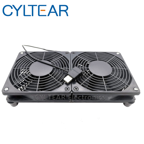 usb Router Cooling Fan DIY PC Cooler TV Box Wireless Quiet DC 5V USB power 120mm fan 120x25mm 12CM W/Screws Protective net ► Photo 1/6