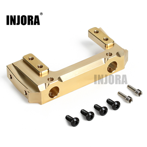 INJORA 1PCS 85g Brass Front Bumper Mount Servo Stand for 1/10 RC Crawler Axial SCX10 II 90046 Upgrade Parts ► Photo 1/6