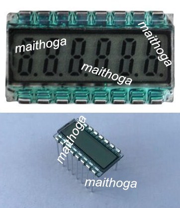 16PIN TN Positive 6-Digits Segment LCD Panel 3.3V Without Backlight Digital Tube Display ► Photo 1/2