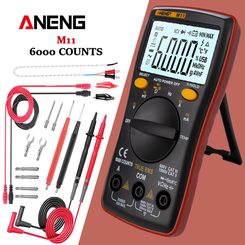 ANENG M11 Digital Multimeter 6000 Counts Profissional Transistor Tester Multimetro Multitester Analogico Lcr Meter Rm101/zt102 ► Photo 1/6