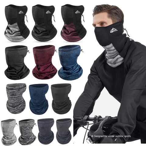 2022 Newest Winter Cycling Scarf Neck Warmer Outdoor Running Men Women Fleece Face Scarf Bandana Caps Sports Windproof Headwear2 ► Photo 1/6