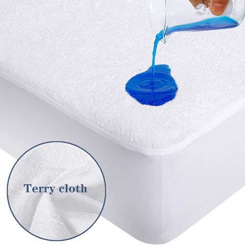 180x200cm Waterproof Bed Sheet Cotton Mattress for Bed Terry Sheet Matress Cover Protector Elastic Comforters Bedspread Meet ► Photo 1/6