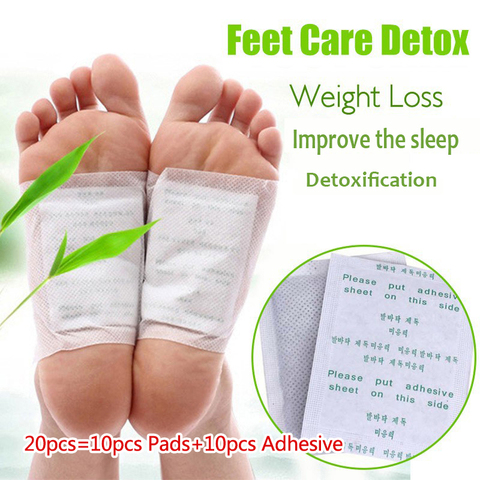 20PCS/lot Kinoki Detox Foot Patch Bamboo Pads Patches With Adhersive Foot Care Tool Improve Sleep slimming Foot sticker ► Photo 1/6