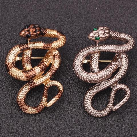 Snakes Brooch Vivid Poisonous Striped Cold Blood Snake animal Pin Suit Collar Scarf Accessories broach Jewelry Women lapel pin ► Photo 1/6