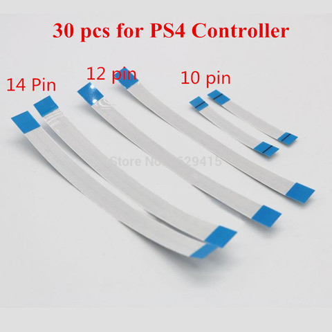 IVYUEEN 30 pcs Eject Power Button Ribbon 10 12 14 Pin Flex Cable for Sony PS4 Dualshock 4 PRO Slim Controller Repair Parts ► Photo 1/6