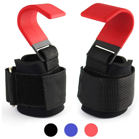 Weight Lifting Hook Grips With Wrist Wraps Hand-Bar Wrist Strap  Gym Fitness Hook Weight Strap Pull-Ups Power Lifting Gloves ► Photo 1/6