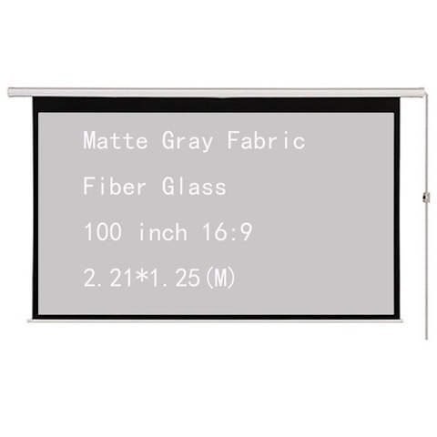 Thinyou 100 inch 16:9 Matte Gray Fabric Fiber Glass Cinema Motorized 3D Projector Electric Screen Wall Ceiling Mount With Remote ► Photo 1/6