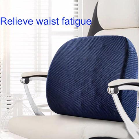 4 Colors Soft Memory Foam Car Seat Winter Pillows Lumbar Support Back Massager Waist Cushion For Chairs Home Office Relieve Pain ► Photo 1/1