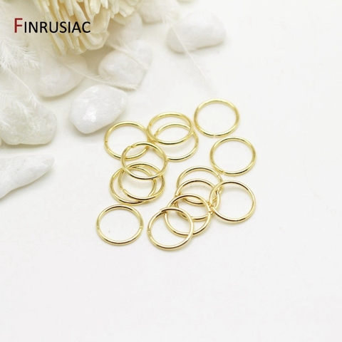 100pcs/lot Wholesale 4mm / 5mm / 6mm / 8mm Open Jump Rings for Jewelry Making 14k Real Gold Plated Brass Metal Ring DIY Fittings ► Photo 1/5