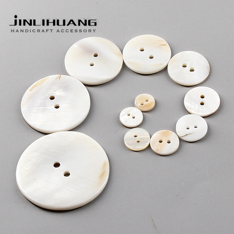Natural Freshwater White Shell Shirt Button Sewing Texture Wholesale Mother of Pearl MOP for Clothing, DIY Craft, Accessories ► Photo 1/5