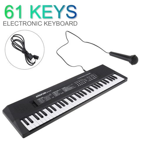 61 Keys Electronic Keyboard Piano Digital Music Key Board with Microphone Children Gift Musical Enlightenment ► Photo 1/6