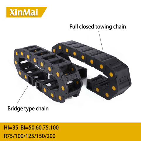 Bridge chain 35*50 35*60 35*75 35*100 Open Cable Drag Chain Wire Carrier Towline Cable carrier towing chain ► Photo 1/4