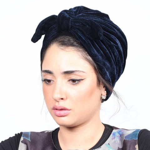 Fashion bow velvet women head scarf turban ready to wear inner hijabs femme musulman hijab caps India wrap turbante mujer ► Photo 1/6