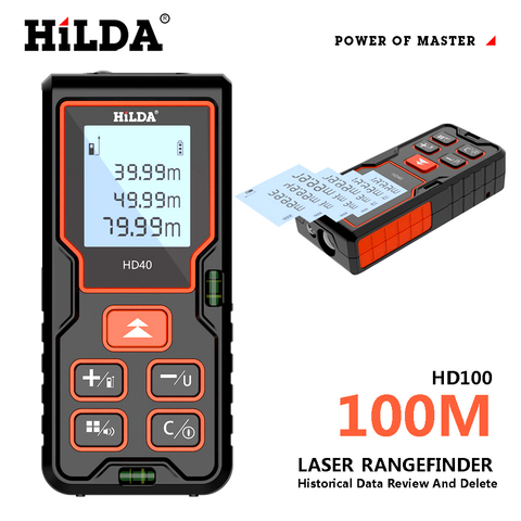 HILDA Laser Rangefinder Distance Meter 100M Finder Building Measure Ruler laser tape range device rulerfinder build measure ► Photo 1/6