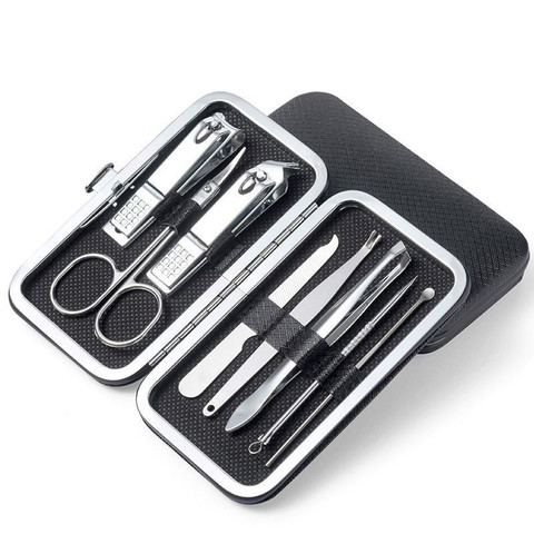 8Pcs/Set Multifunction Nail Clippers Set Stainless Steel Pedicure Scissor Tweezer Manicure Set Kit Nail Art Tools ► Photo 1/4