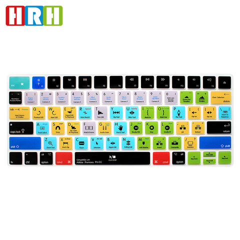 HRH Adobe Premiere Pro CC Shortcuts Silicone Keyboard Skin Keypad Protector For Apple Magic MLA22B/A US For Adobe Keyboard Cover ► Photo 1/6