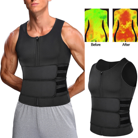 Men Neoprene Sweat Sauna Vest Body Shapers Vest Waist Trainer Slimming Vest Shapewear Waist Shaper Corset Gym Underwear Fat Burn ► Photo 1/6