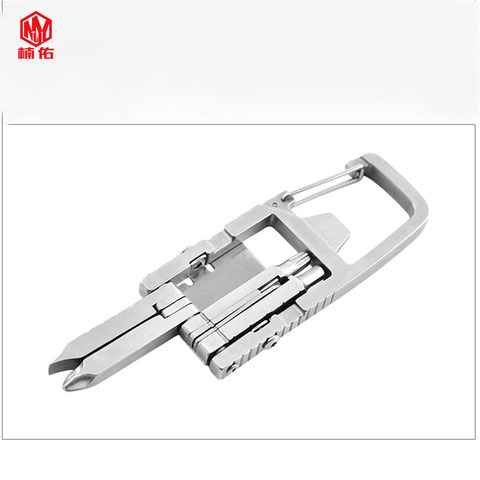 1PC Outdoor EDC Multitool Portable Stainless Steel Screwdriver Wrench Bottle Opener Keychain Hanging Buckle Set Combination Tool ► Photo 1/6