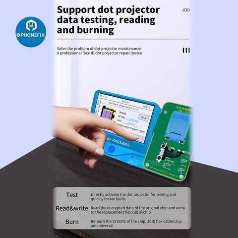 JC Pro1000S JC iface Pro Dot Matrix Detection Module Face ID Dot Projector Flex Cable Read Write Tool for iPhone 12 X-11 Pro max ► Photo 1/6