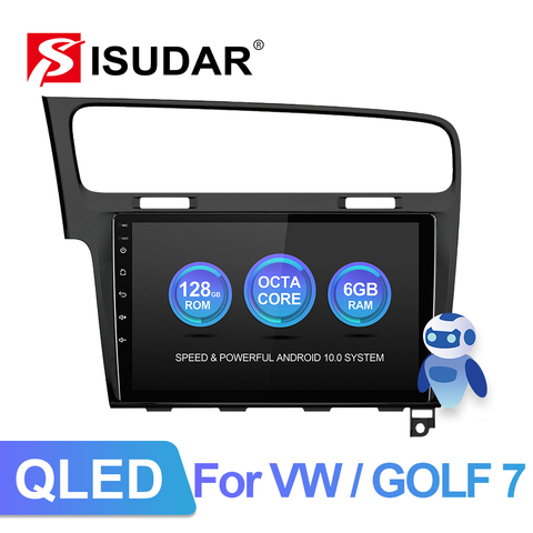 Isudar H53 4G Android 1 Din Car Multimedia For VW/Volkswagen/Golf 7 Auto Radio 8 Core RAM 4GB ROM 64GB GPS DVR 1080P Camera IPS ► Photo 1/6