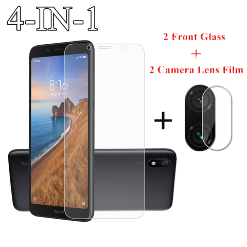 2Pcs For Xiaomi Redmi 7A Glass For Xiaomi Redmi Note 9S 8 7 Pro 6 6A 8A 8T Tempered Glass Film Screen Protector Camera Lens Film ► Photo 1/6