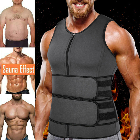 Mens Sauna Vest Waist Trainer  Men Sweat Shaper Vest Workout - Men Sauna  Sweat Vest - Aliexpress