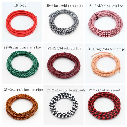 2m 3m 5m 10M VDE 2 Core 0.75mm2 Vintage Textile Covered Cable Fabric Braided Electrical Wire Flexible Colour Cord ► Photo 1/6