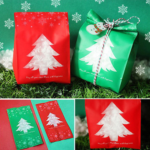 20pcs Plastic Bags Transparent Polka Dot Cookie Bag Gift Package Party Favors Bag Christmas Candy Gift Bags Wrapper Supplies ► Photo 1/6