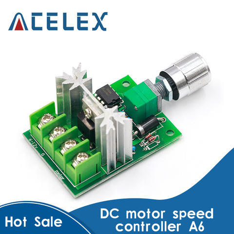 High Power 6A 6V-12V PWM No-Polarity DC Motor Speed Regulator Controller Board Speed Motor Control Switch Board ► Photo 1/6