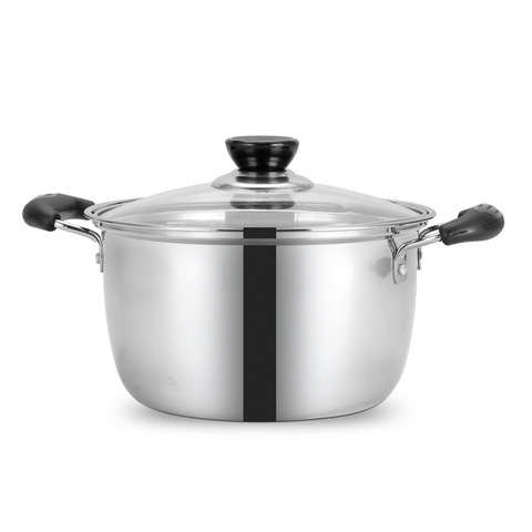 Cookware Stainless Steel Pot 1.5L-4L Double Bottom Soup Pot Nonmagnetic Cooking Multi-purpose Cookware Non-stick Pan General Use ► Photo 1/6