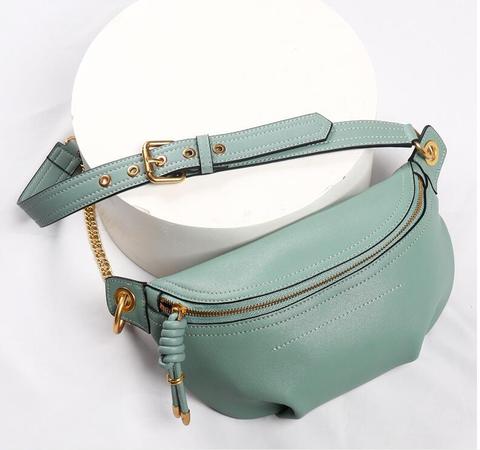 MAHEU Genuine leather waist bags women designer fanny pack fashion belt female lady wait pack bum bag cowskin single shouder bag ► Photo 1/6