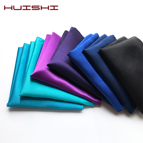 HUISHI White Pink Man's Handkerchiefs Suit Pocket Square Towel Accessories Wedding Banquet Anniversary Commercial Black Red Blue ► Photo 1/6