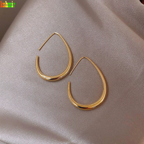 2022 kshmir earclip ,chic,contracted, classic,alloy, elegant female cast earrings, girl, wedding, party, travel, jewelry earring ► Photo 1/6