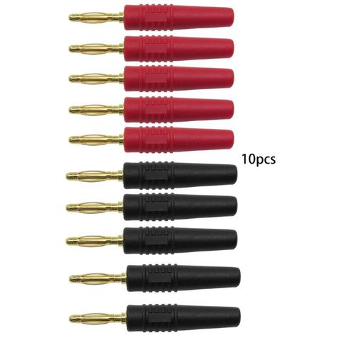 10pcs 2mm Wire Cord Solder Type Male Banana Plug Jack Connector Musical Speaker ► Photo 1/6