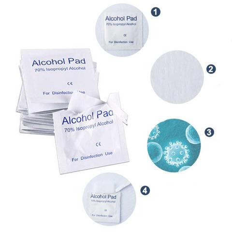 100pcs Set Alcohol Prep Swap Pad Wet Wipe Disposable Skin Clean Jewelry Care Cleaning Phone For Antiseptic Mobile Disinfect E1Y9 ► Photo 1/6