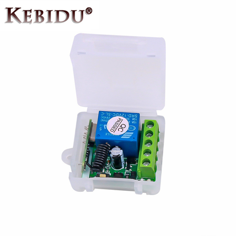 KEBIDU DC 12V 1CH 433 Mhz Wireless Remote Control Switch relay 433Mhz Receiver Module For learning code Transmitter Remote ► Photo 1/6