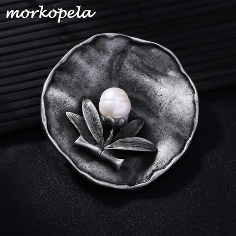 Morkopela Vintage Freshwater Brooch Pin Big Metal Flower Brooches For Women Banquet Party Pins And Brooches Jewelry ► Photo 1/6
