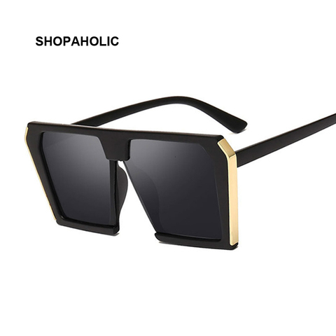 Vintage Oversized Square Women Sunglasses Brand Designer Retro Black Frame  Sun Glasses BIg Shades Oculos De Sol Feminino UV400 - AliExpress