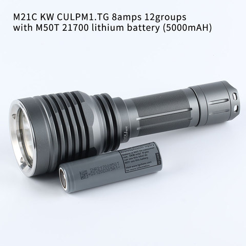 Convoy M21C KW CULPM1.TG white tint,8amps 12 groups,with 21700 lithium battery,21700 flashlight,torch ► Photo 1/3