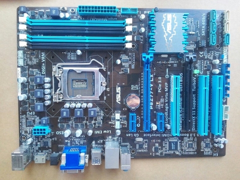 Used ASUS motherboard P8Z77-V LX LGA 1155 DDR3 i3 i5 22/32nm CPU USB3.0 32GB SATA3 VGA HDMI ► Photo 1/3