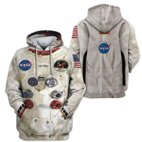 3D Print Armstrong Spacesuit Hoodies Men/Women Casual Astronaut Spacesuit Sweatshirts Streetwear Clothes Oversized Coats ► Photo 1/5