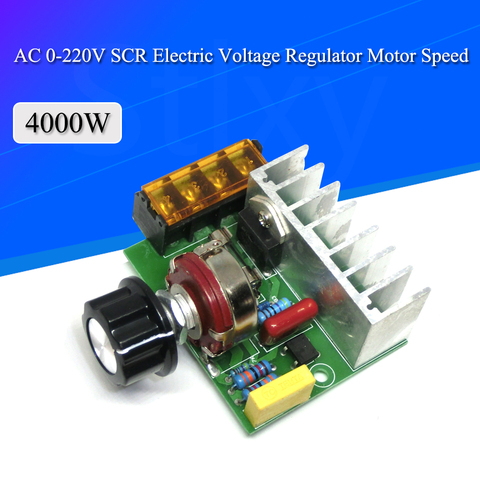 4000W AC 0-220V SCR Electric Voltage Regulator Motor Speed Controller Dimmers Dimming Speed With Temperature Insurance ► Photo 1/6
